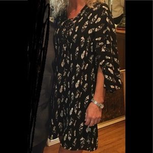 Black and white cape dress